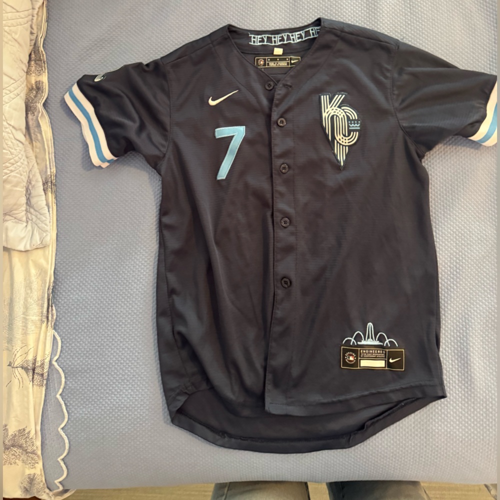 Kansas City Royals City Connect Jersey -Nike Blue Baseball Jersey- Bobby Witt Jr